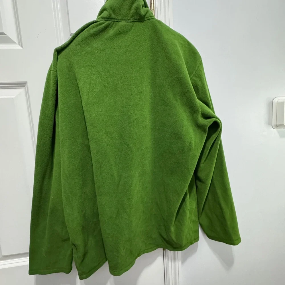 The North Face Men's 1/4 zip Green fleece Sweater size xl